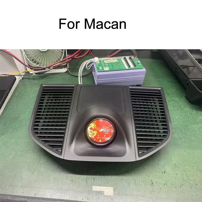 Auto Electronics Dashboard Compass With Electronic Clock And Stopwatch For Macan Time-Keeping Interior Accessory