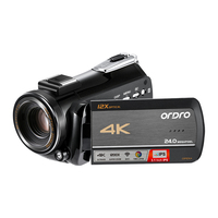 Video Camera 4K Professional Youtube Live Streaming Ordro AC5 12X Optical Zoom Digital Camcorder Blogger Vlogging Filmadora