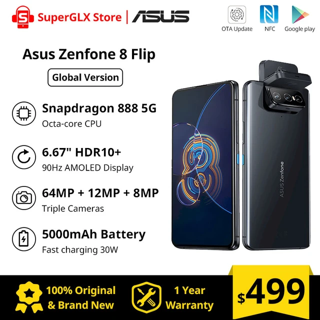 New Global Version ASUS Zenfone 8 Flip 5G Smartphone 8GB 128GB Snapdragon  888 6.67'' 5000mAh NFC Android 11 OTA Mobile Phone - AliExpress