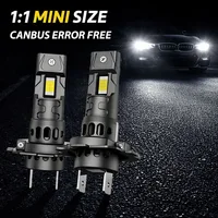 Faro LED H7 Canbus 8000LM 55W 7035 con chips CSP, tamaño mini 1:1, Plug and Play, lámpara automática 6000K, luz antiniebla inalámbrica con ventilador turbo