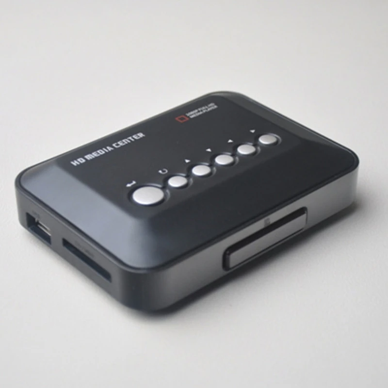 JABS-Lecteur multimédia portable Full HD, 1080P, compatible AV, USB, HDD, SD, MMC, H.264, MKV, limitation, prise UE