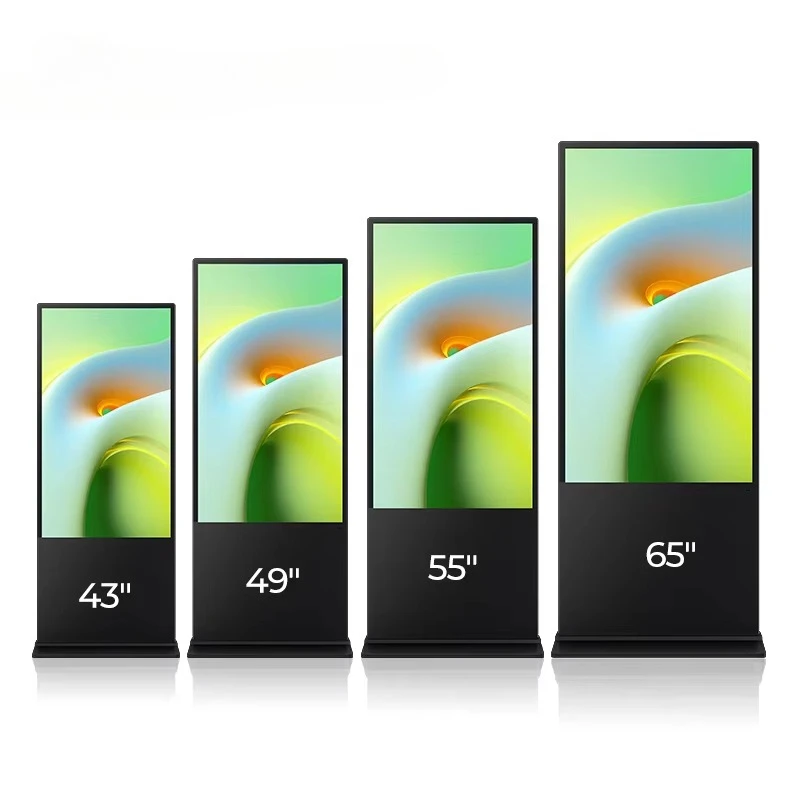 Outdoor Indoor Lighting Emitting Diode LCD Screen Advertising Booth Player Panel Floor-to-ceiling Digital Signage and Display