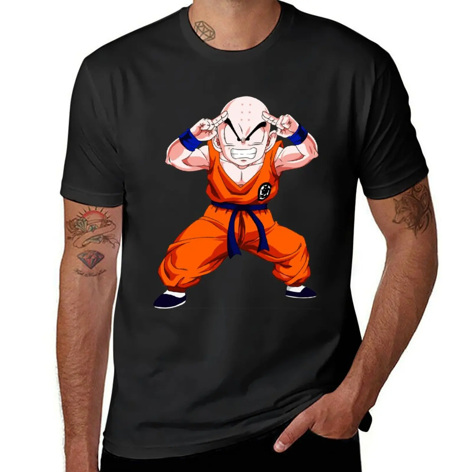 Krillin T-Shirt tops designer shirts graphic t shirt vintage sports fans mens tall t shirts