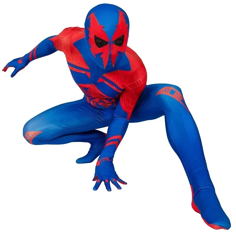 Spiderman Costume Superhero Spider Man 2099 Miguel O'Hara Cosplay Costume Bodysuit Jumpsuit Halloween Party for Kids Adult