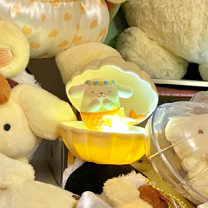 Echte Sanrio Zeemeermin Shell Serie Blind Box Kuromi Hellokitty Melody Kawaii Model Mystery Box Little Twin Star Aangepaste Gift