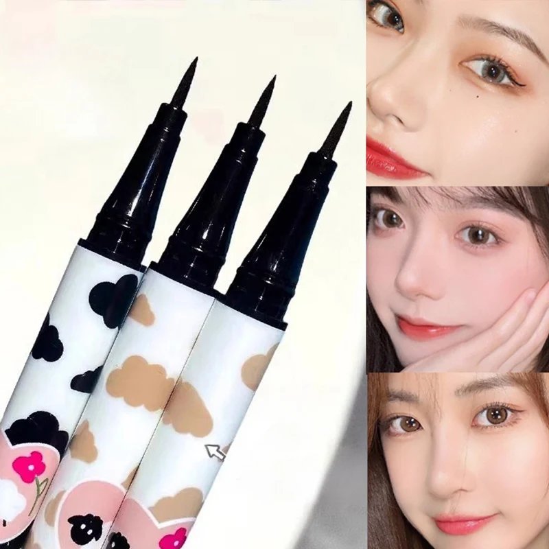 1 قطعة براون الكذب دودة القز الكحل السائل القلم مقاوم للماء عيون كبيرة ماكياج السلس التجفيف السريع النساء مستحضرات التجميل أدوات التجميل 3 ألوان