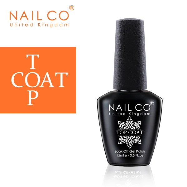 NAILCO No Wipe Top Coat Base Coat For Gel Polish UV Nail Art Tips Manicure Gel Nail Polish Color Gel Polish esmalte semi Remover