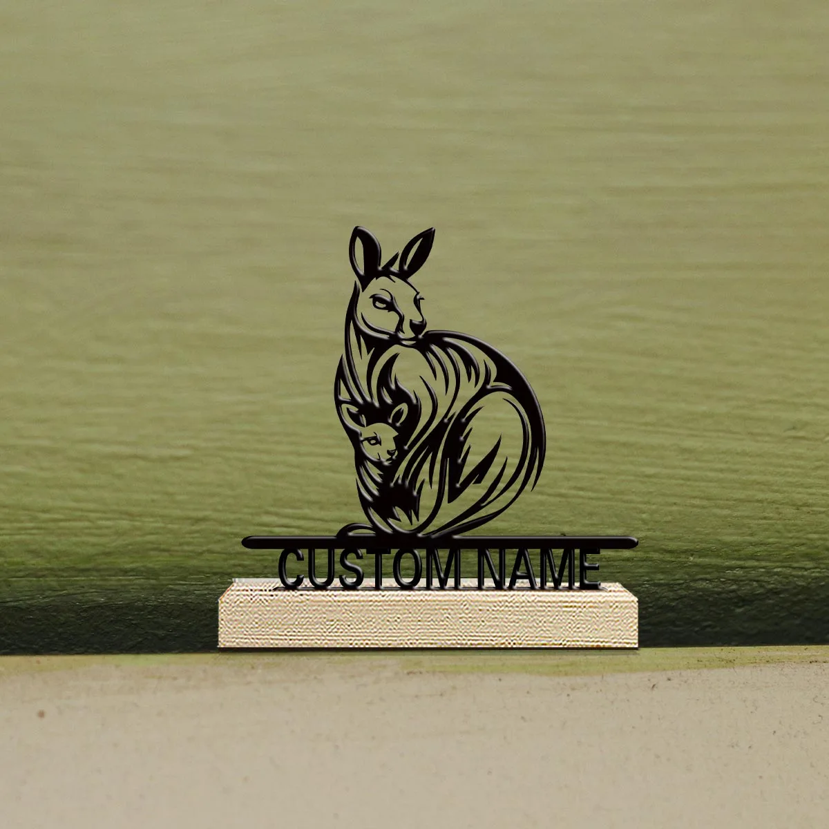 1pc Personalized Desktop Metal Ornaments Customizable Name With Wooden Base Desk Ornaments for Study Rooms,Bedrooms,and Offices