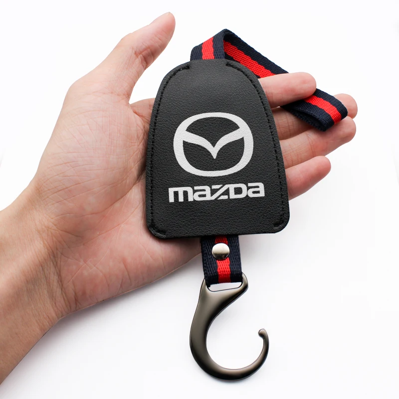 1/2Pcs Leather Car Seat Headrest Hooks Car Back Seat Organizer Hanger Holder Hook For Mazda CX3 CX9 MX5 RX8 Axela Demio Atenza