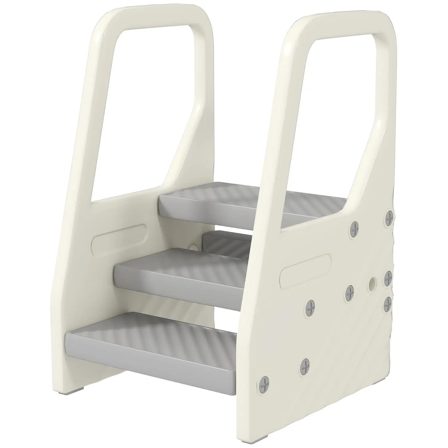 

Toddler Tower, Adjustable 3 Step Kitchen Stool Helper with Handles, Non-Slip Surface & Foot Pads, for Bathroom, Kitchen