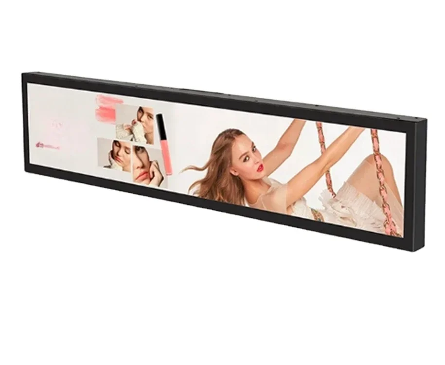 24 Inch Shelf Edge Digital LCD Display Stretched Bar Ultra Wide Screen For Supermarket Advertisement