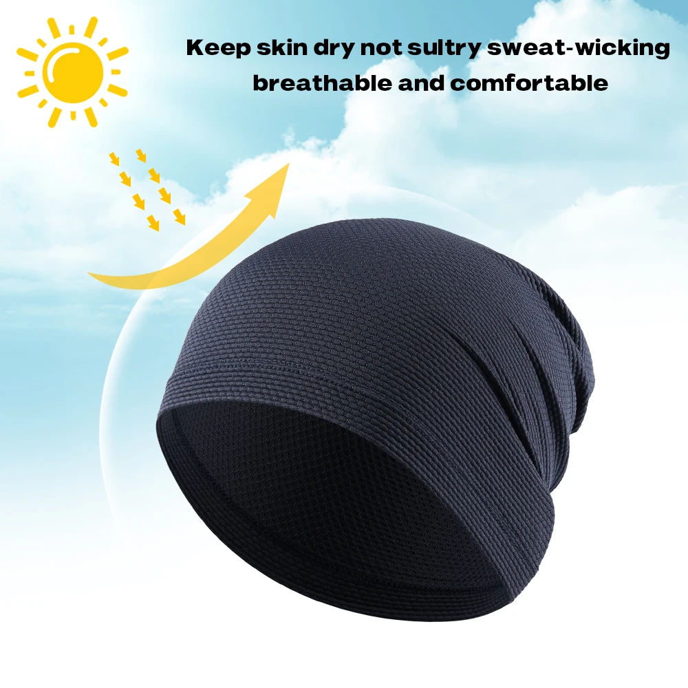 Summer Ice Silk Cycling Cap Running Bicycle Hat Sport Caps Headdress Hiking Headscarf Baseball Riding Mesh Beanie Men Women Hats