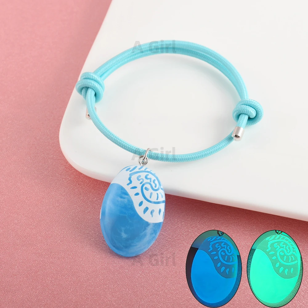 A Girl 1Pcs Luminous Polynesia Ocean Princess Moana Pendant Best Friend Bracelet for Girls Fashion Friendship Gifts