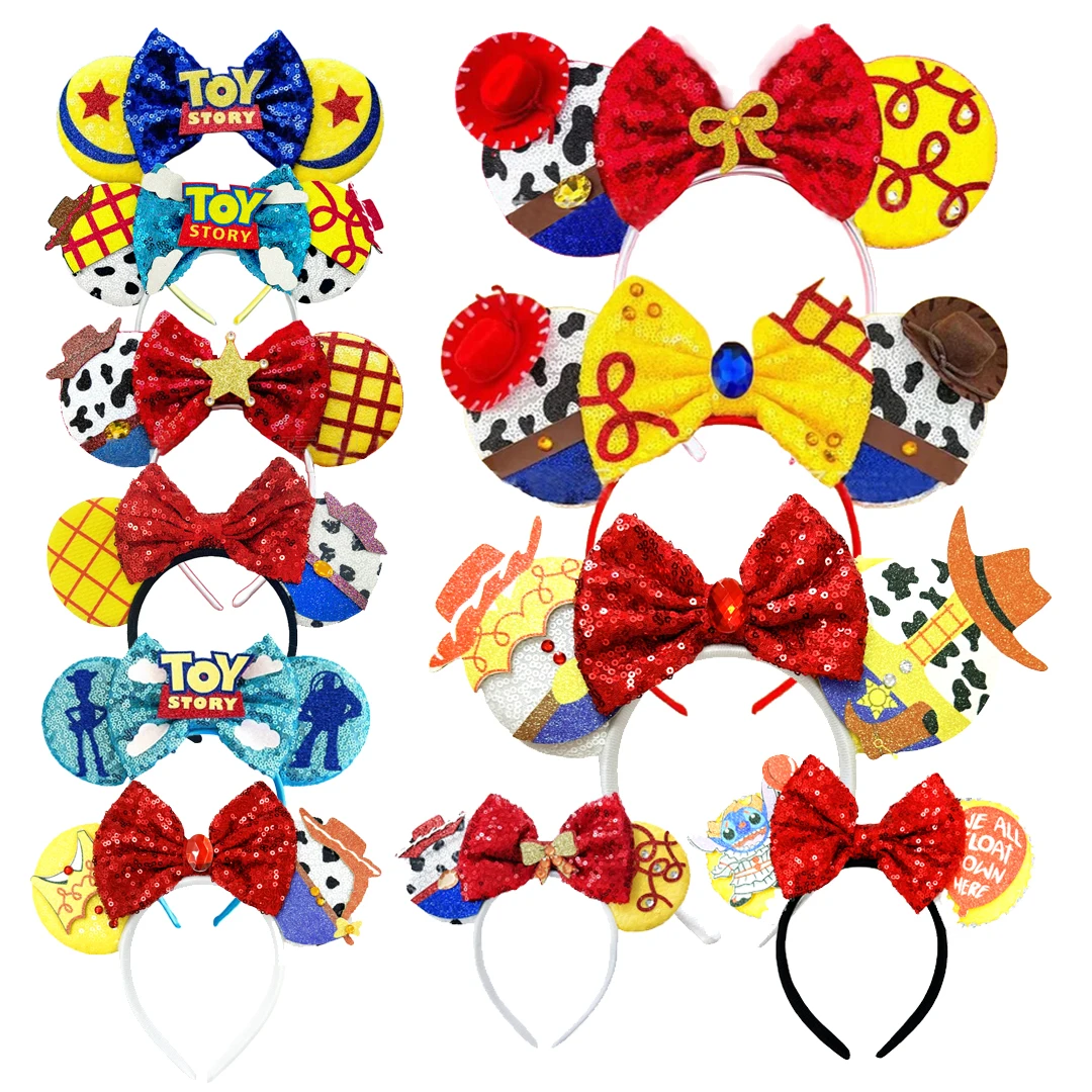 

Mickey Mouse Ears Headbands Women Bows Hair Accessories Toy Story Headband for Girls Kids Buzz Lightyear Alien Headwear
