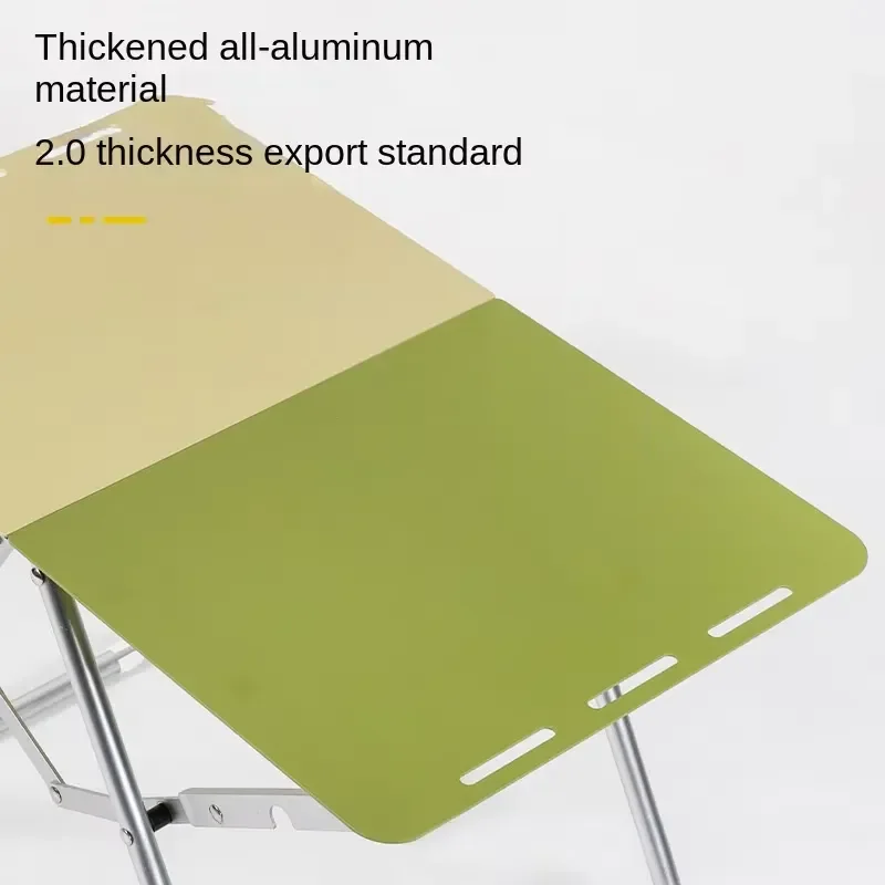 Portable Aluminum Alloy Folding Table Lightweight Outdoor Camping Picnic Desk No Assembly Required Compact Design for Travel