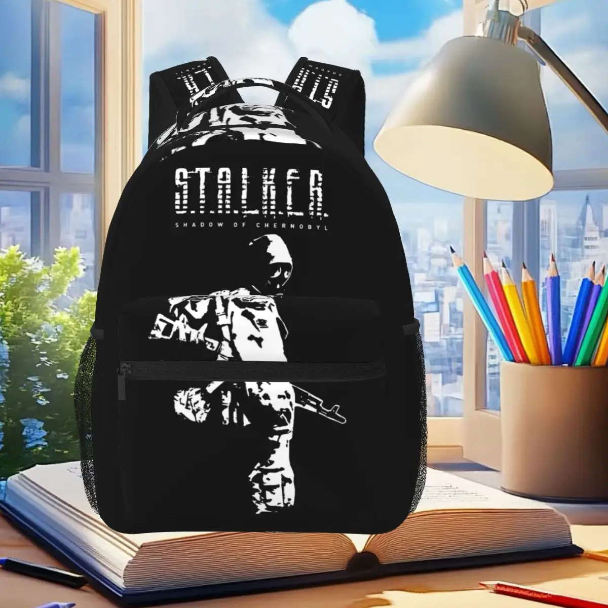 Stalker Shadow Of Chernobyl Game Backpack Student Boys Girls BookBag Children School Bag Computer Shoulder Bags for Men Women