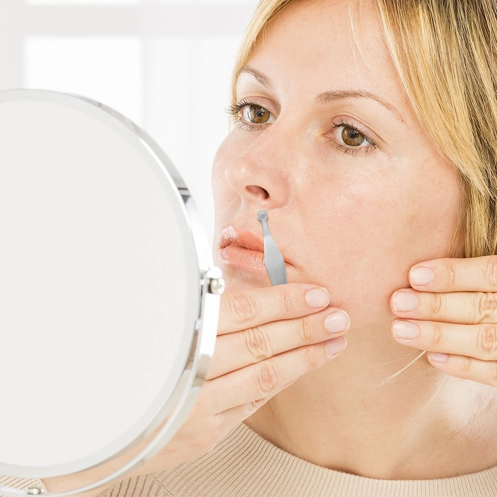 

Триммер для волос в носу, пинцет из нержавеющей стали, эргономичный H, машинка для стрижки волос на носу, инструмент для лица, профессиональное использование