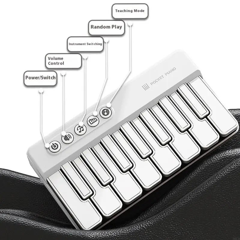 لعبة Portable Kids Piano Learning أداة آمنة للموسيقى للأطفال لتعزيز القدرات البصرية السمعية من خلال اللعب