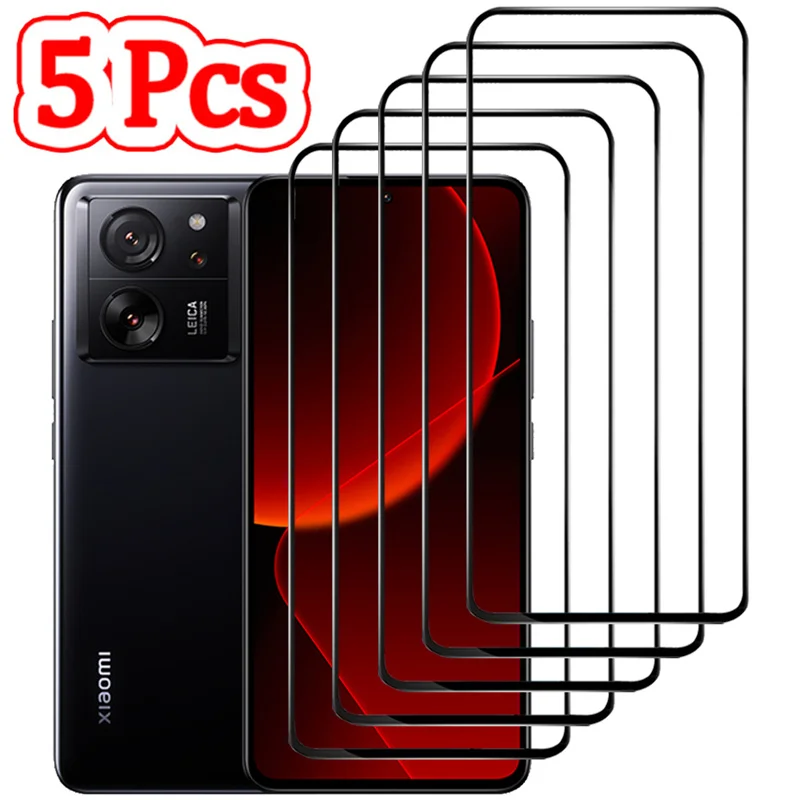 5 Pcs/Lot,Tempered Glass for Mi13T 12T 11T 10T Protective Film Mi 13 T Pro Xiaomi 13T Screen Protector Xiaomi 13T Pro Glass