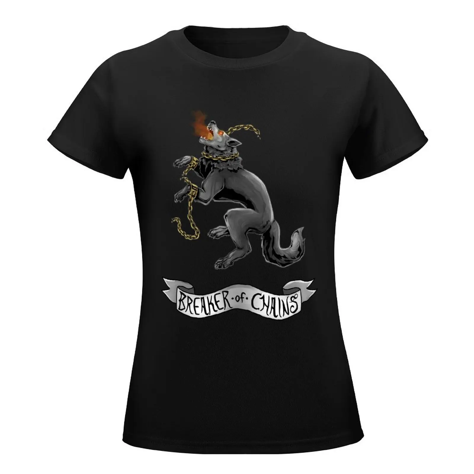 Fenrir: Breaker of Chains T-Shirt tees hippie clothes new edition spring clothes Women 2024