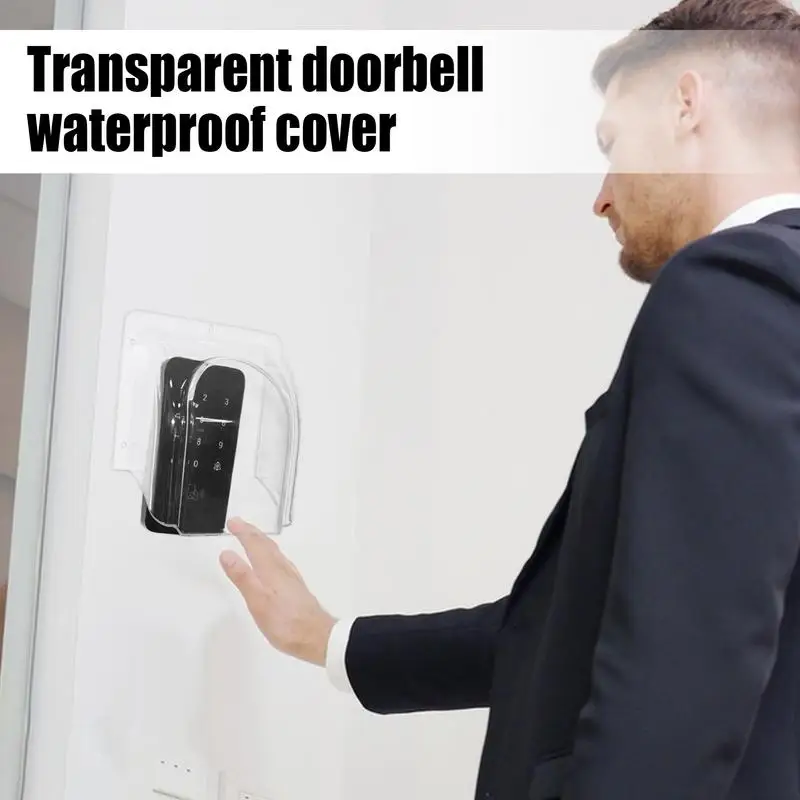 Ring Doorbell Protector Waterproof Clear Doorbell Cover for Outdoor Weatherproof Protector Multifunctional Protective Rain Cover