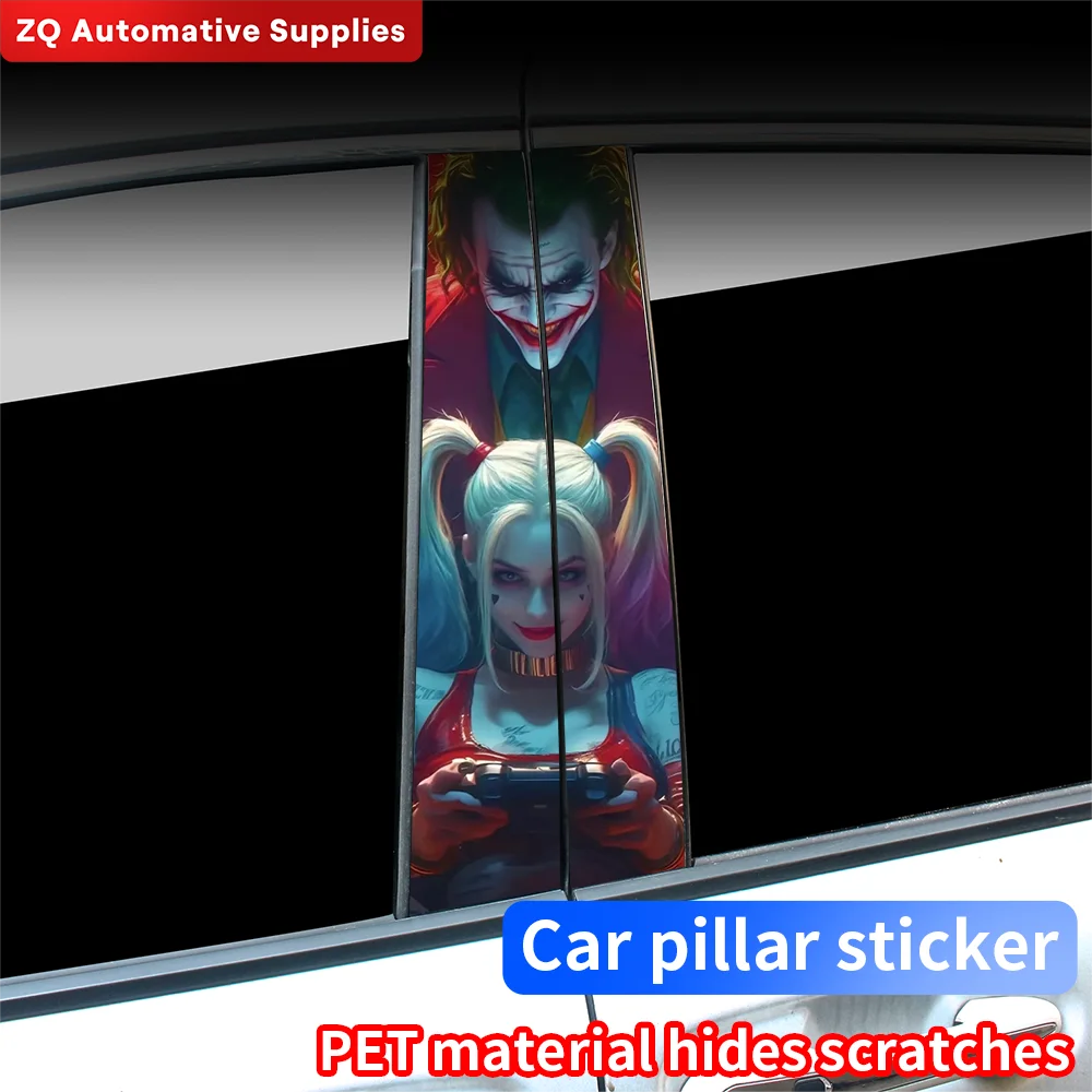 

Joker CP Car Stickers Auto B-pillar Car Center Column Decoration Cover Scratches Waterproof Sunscreen Vinyl Decals Accessories