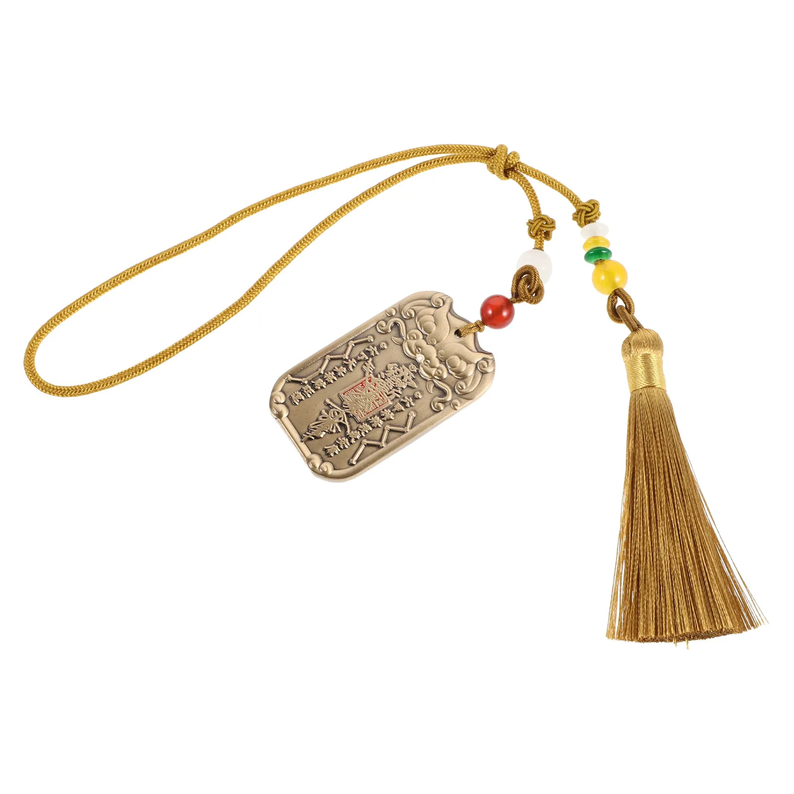 Tai Horse Year Copper Feng Shui Amulet Necklace for Car or Travel – Lucky Wealth & Protection