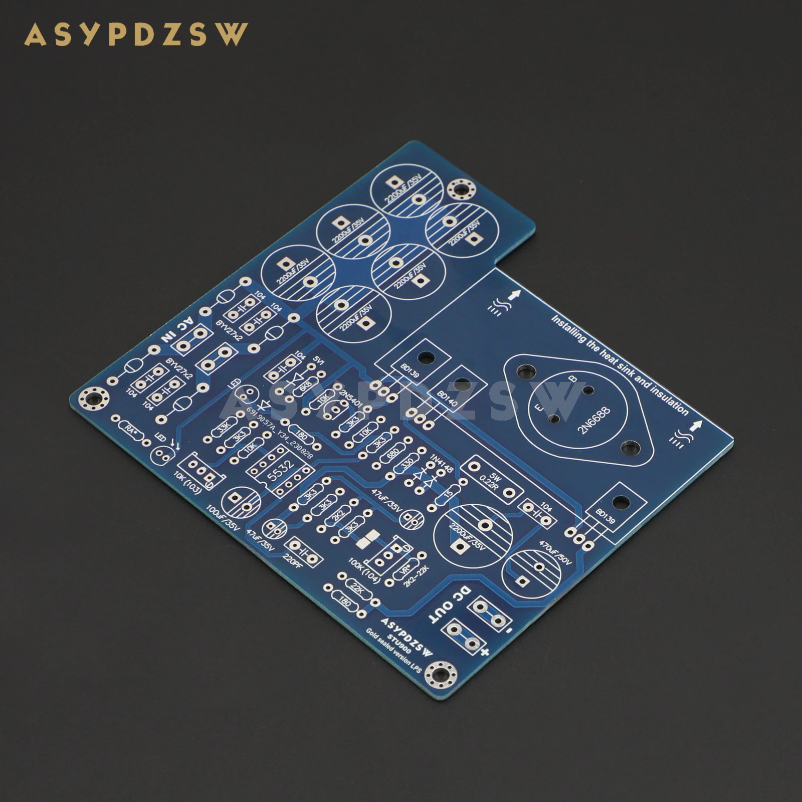 STU900 Gold-sealed Ultra-low noise Regulated linear power supply Base on STUDER 900 circuit Bare PCB