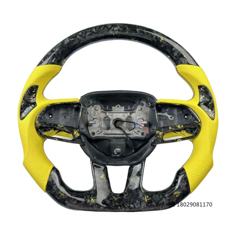 

The Most Popular Perforated Leather Forged Carbon Fiber Steering Wheel for Dodge Challenger SRT Car Steering Wheel