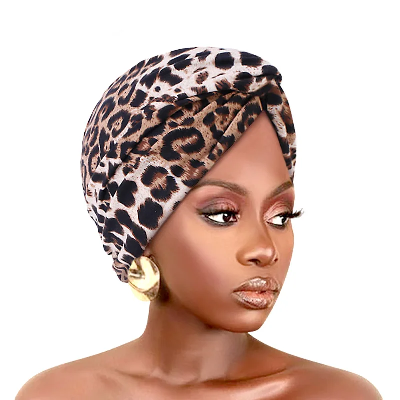 Women Floral Print Turban Hat Cancer Cap Islamic Hair Loss H