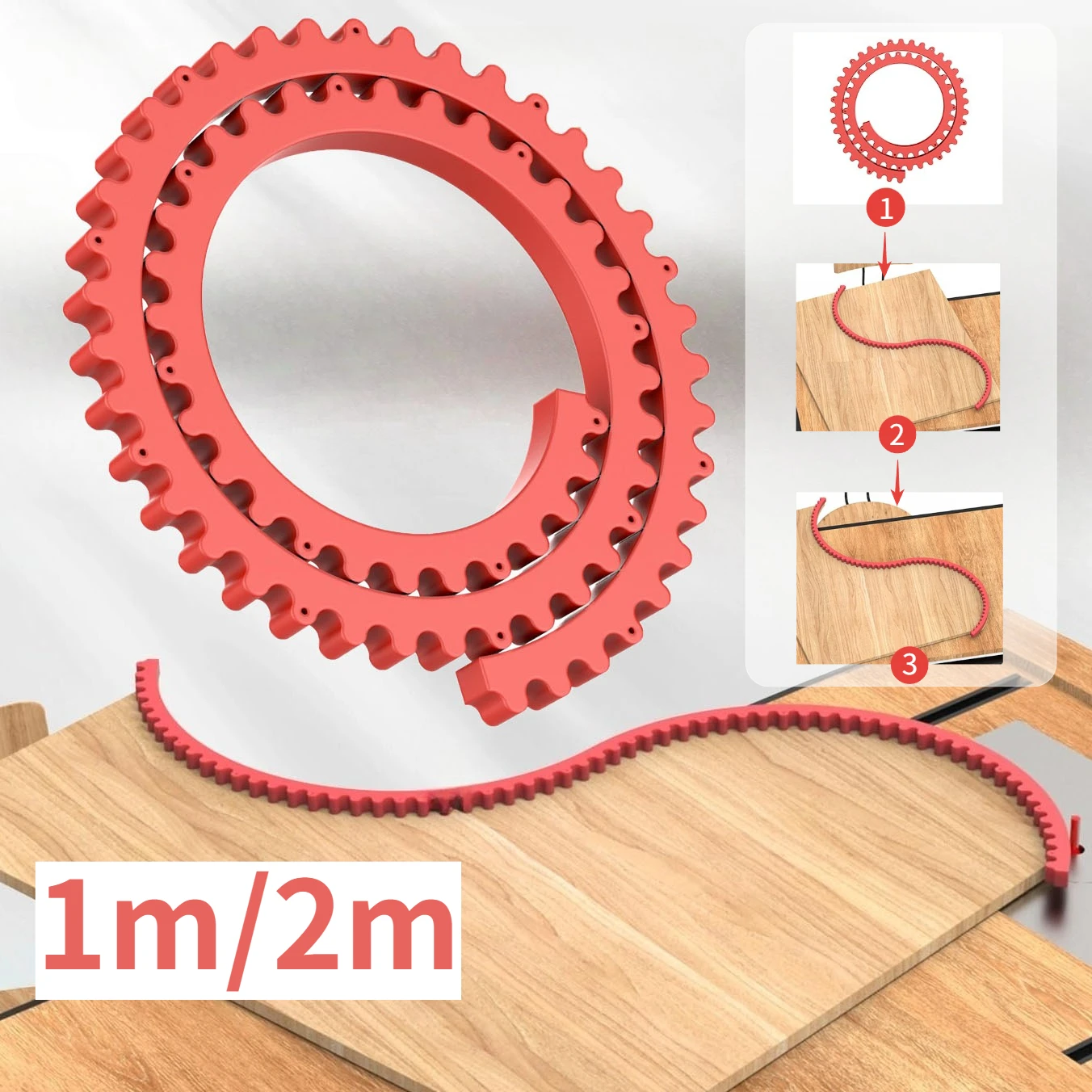 1m/2m Flexible Router Template for Woodworking Plastic Profiling Strip Edge Guide Precision Curves Arcs