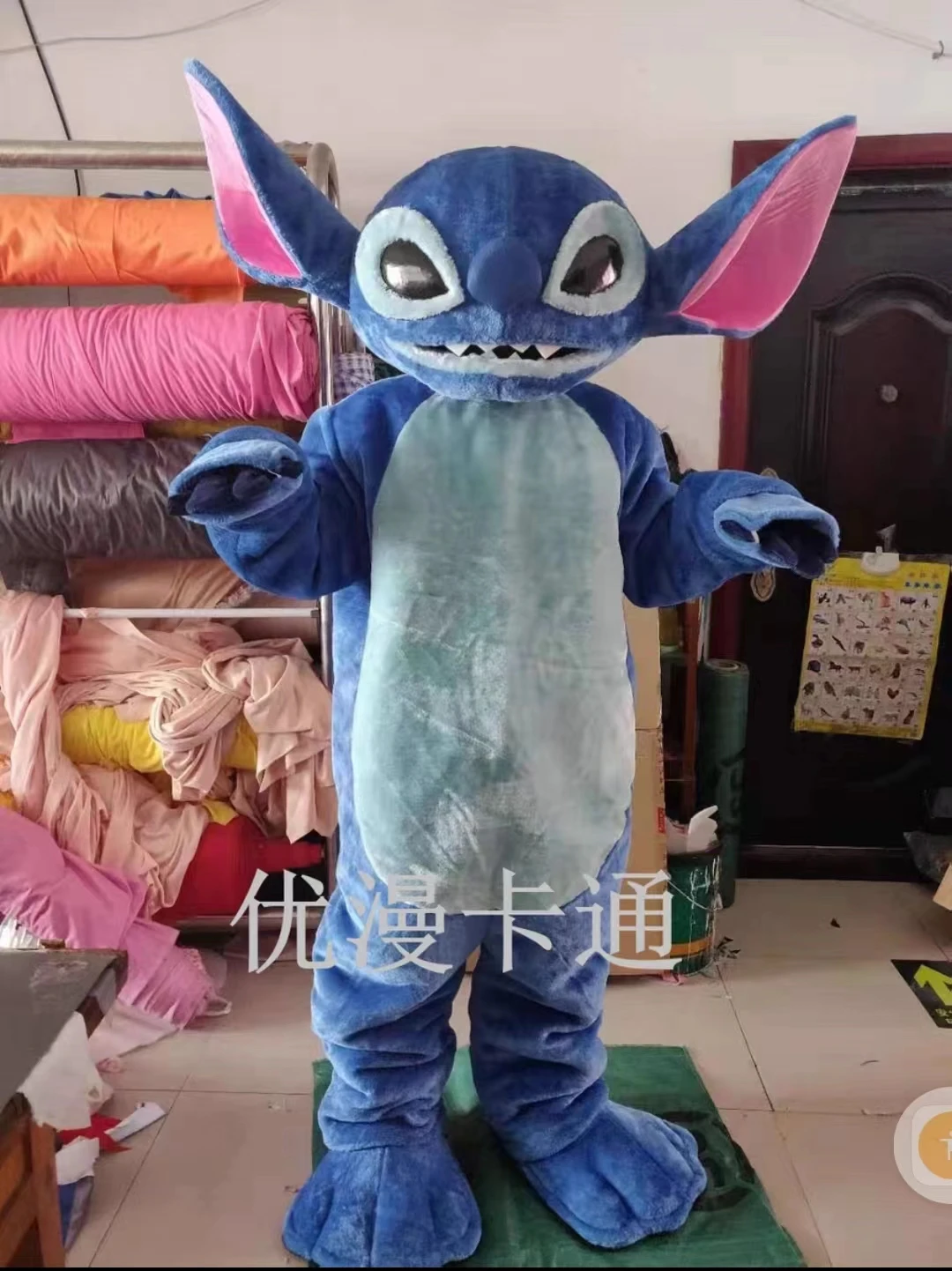 New MINISO Disney High Quality Blue Lilo & Stitch Cartoon character Mascot Costume Advertising Fancy Dress Animal carnival