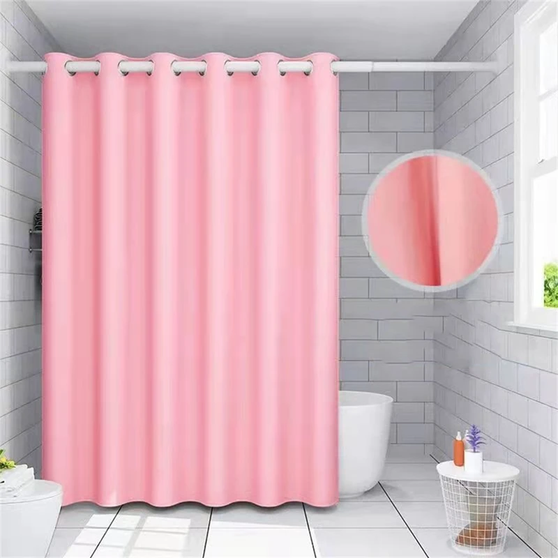 Shower Curtain, Thickened Mildewproof Waterproof Bath Curtain Solid Color Bathroom Decor