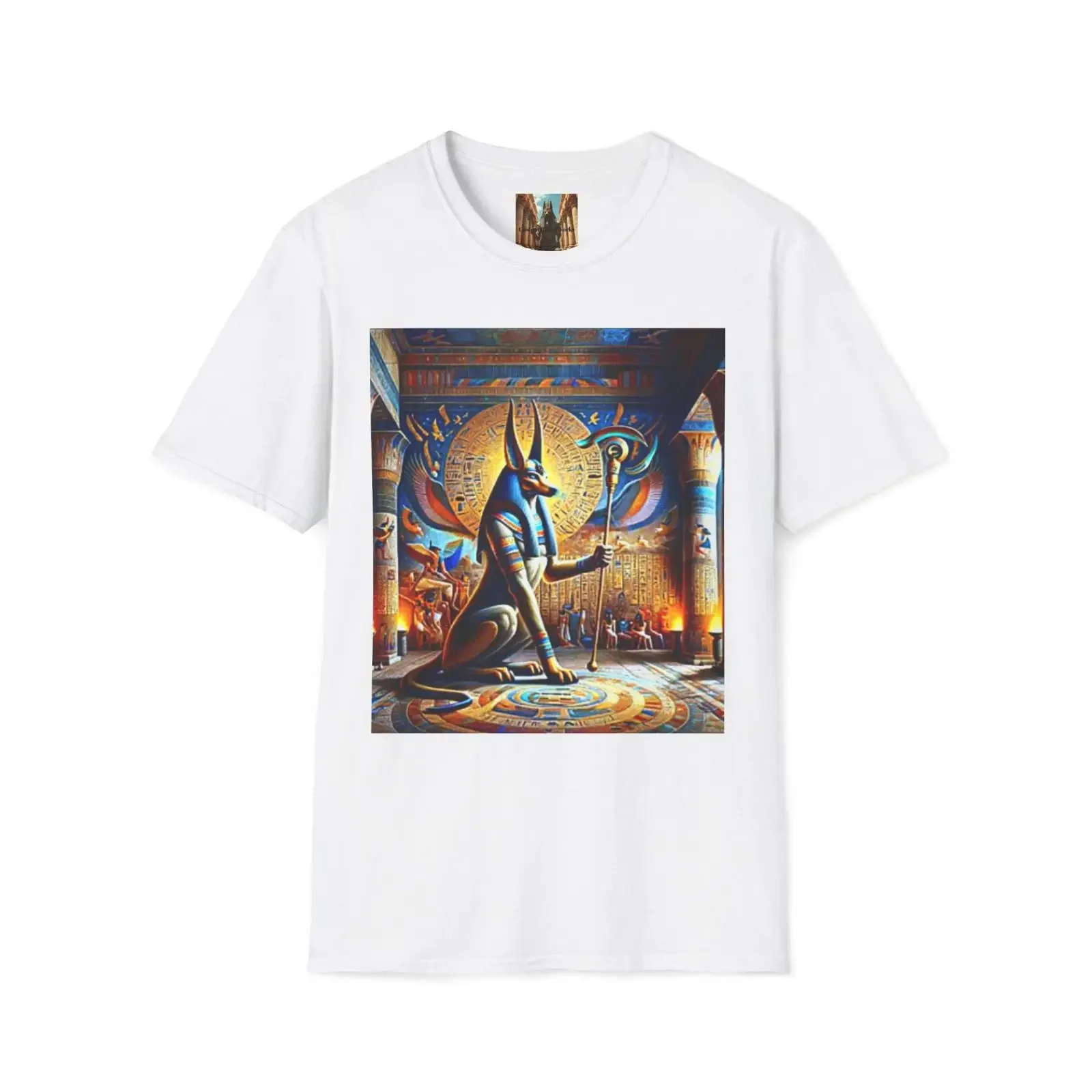 Mystical Ancient Egyptian Anubis T Shirt Soft Vintage Style Unique Art for Mythology Lovers Casual Top vintage Washed fashion