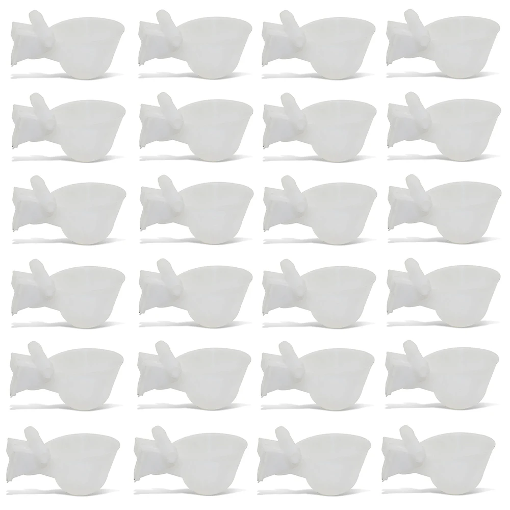 

120 шт., белая поилка для птиц, клетка для курицы, стильная поилка, полуавтоматическая поилка для птиц, поилки для птиц, аксессуары для клетки для птиц