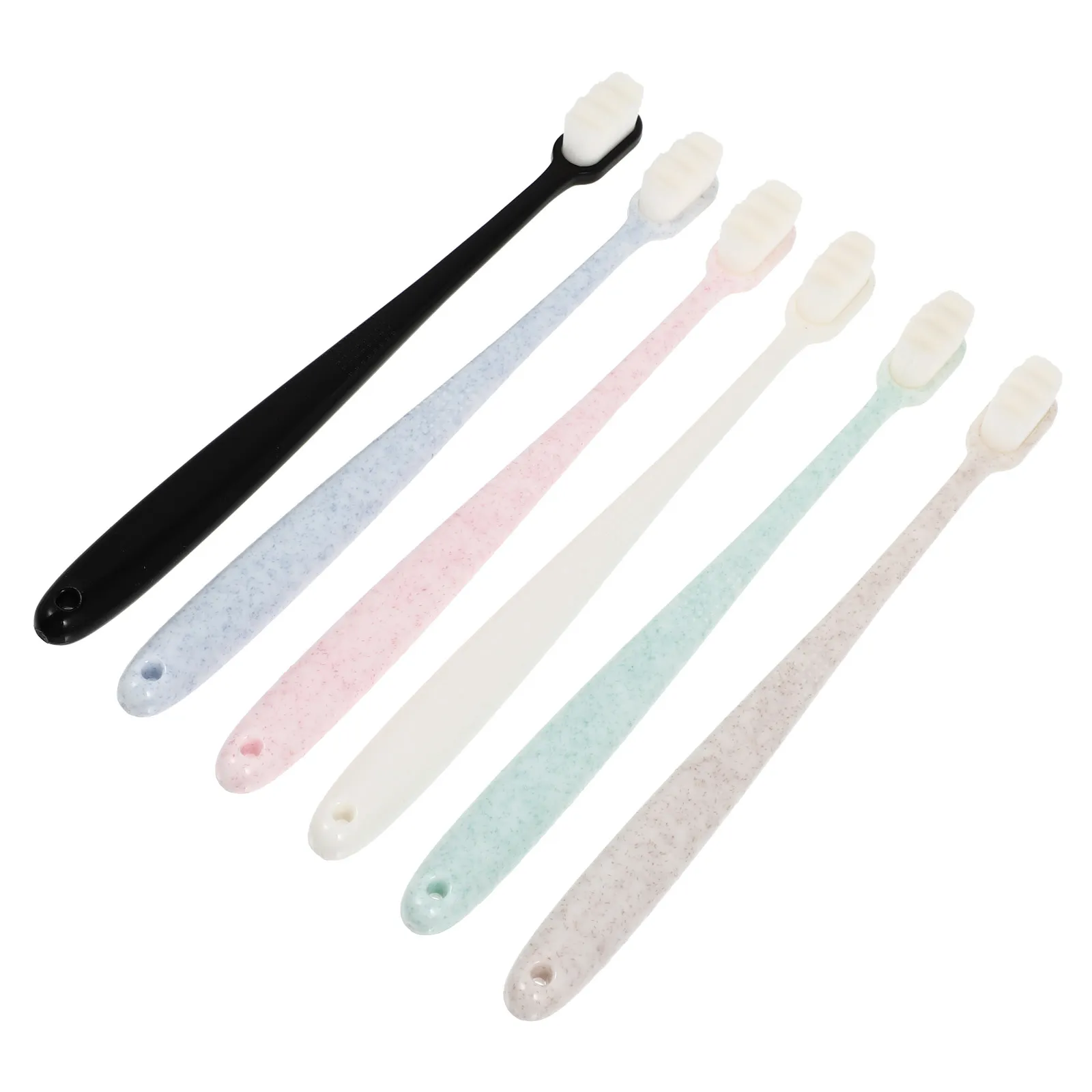 

6 шт. зубных щеток с мягкой щетиной, маленькой головкой, прочные, легкие, для взрослых, для ухода за полостью рта, портативные, для глубокой чистки и защиты