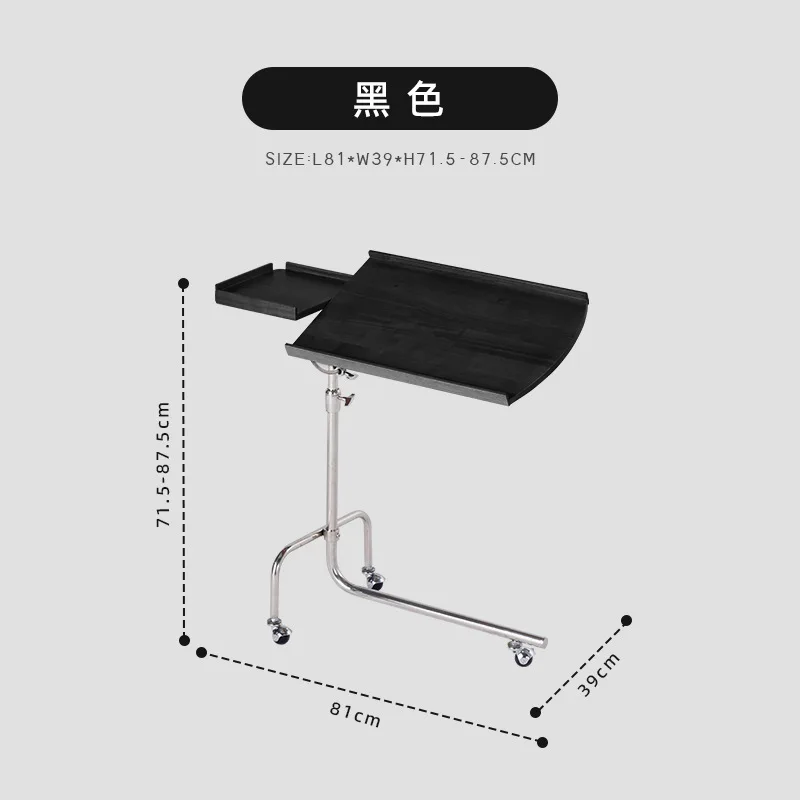 Zhongguqin Music Stand, Solid Wood, Movable Side Table,  Apartment, High-end Creative Stainless Steel Sofa, Small Coffee Table