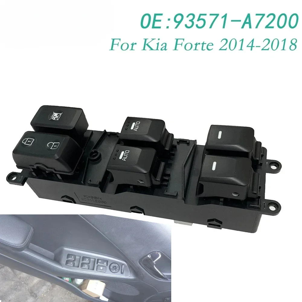 For Kia Forte 2014 2015 2016 2017 2018 Electric Power Master Window Control Switch Lifter Button 93571-A7200 93571A7200