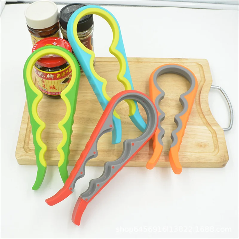 4 In 1 Screw Openers Multifunction Jar Opener Portable Bottle Opener Manual Nonslip Twist Cap Can Opener Kitchen Accessories