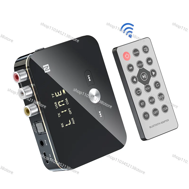 New NFC Bluetooth receiver transmitter 5.0 fiber coaxial 3.5mm Bluetooth audio adapter card USB flash drive