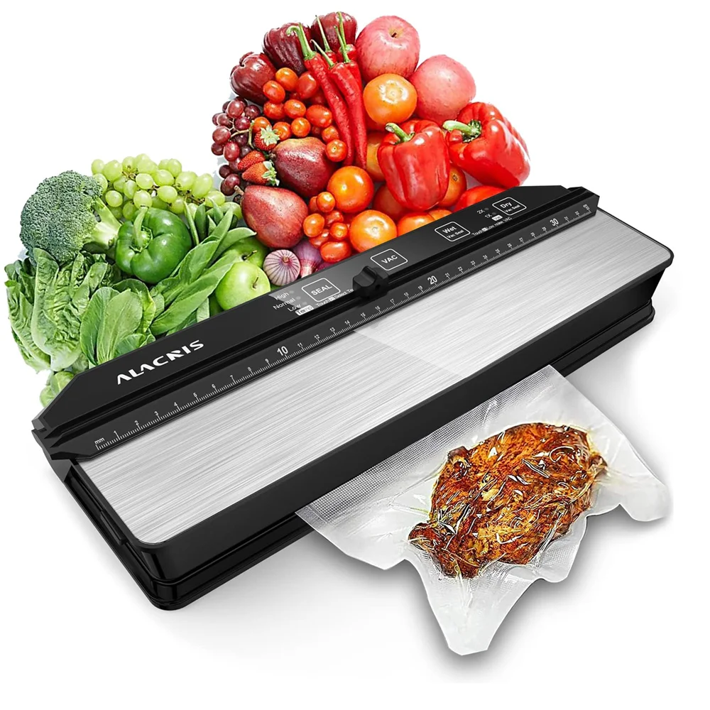 

ALACRIS Dual Pump Food Vacuum Sealer 5 Mode Automatic Food Packing Machine Film Sealer Vacuum Packer With 15pcs Food Vacuum Bags