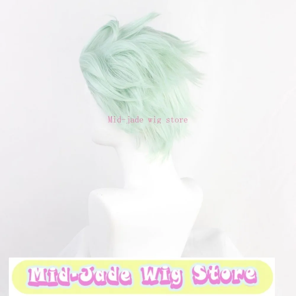 

Mid-jade Twisted Wonderland Sebek Zigvolt Cosplay Wig Anime Character Party Wig Heat-resistant Synthetic Cosplay Halloween Wig