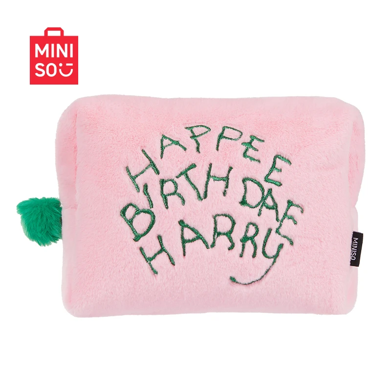 MINISO Harry Potter Collection Makeup Bag Pink Cute Portable Travel Everyday Christmas Gift Kawaii Anime