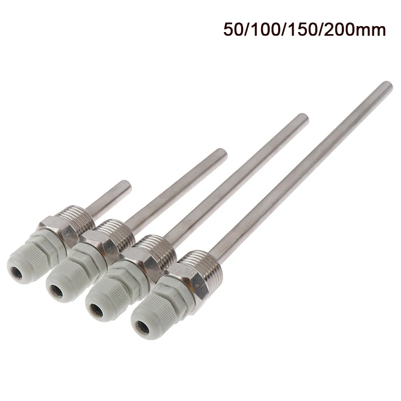 1PCS Stainless Steel 50/100/150/200mm Thermowell 1/2\