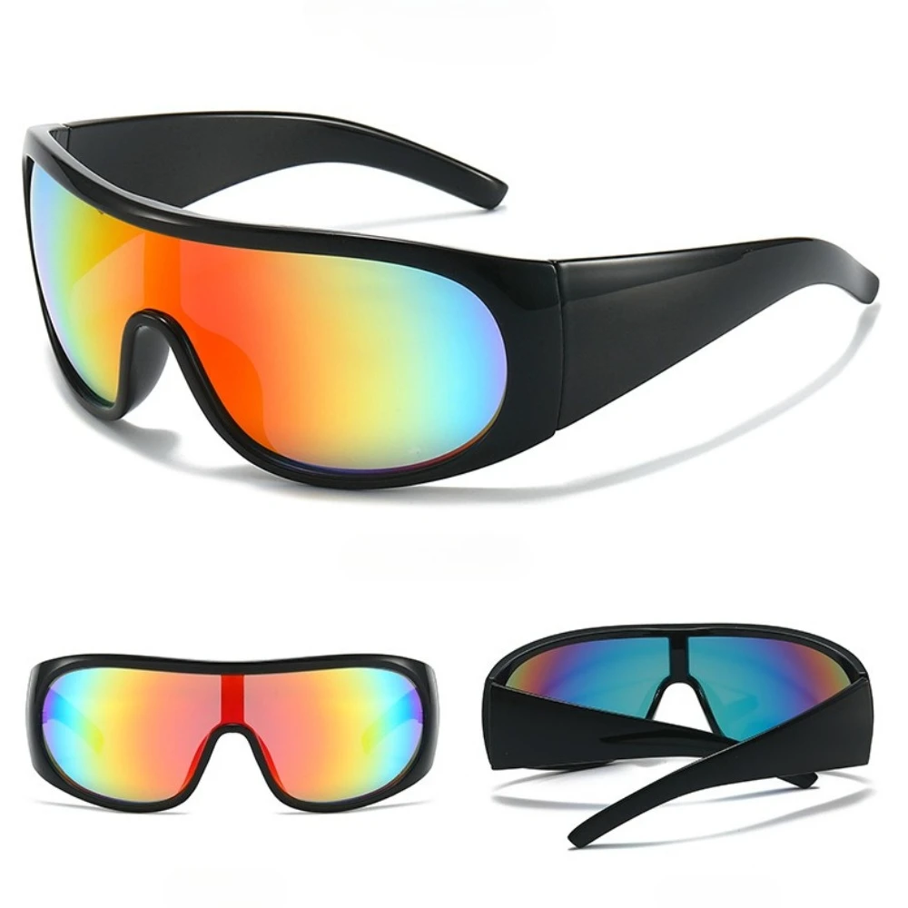 Oversized Sports Cycling Goggles Riding Sunglasses for Men Women UV400 Sun Glasses Fashionable Eyewear for Outdoor Activities