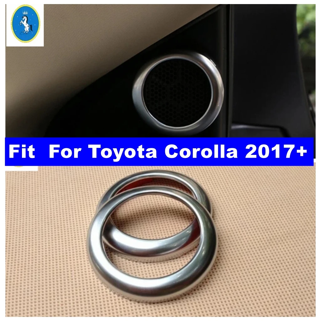 

ABS Auto Pillar A Post Stereo Speaker Audio Sound Loudspeaker Cover Trim For Toyota Corolla 2017 2018 Car Interior Accessories