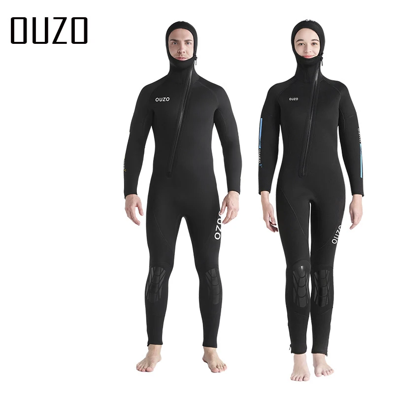 

5mm Diving Fishing And Hunting Suit Neoprene Men'S One-Piece Thickened Warm Wetsuit Freediving Winter Swimming Surfing Suit