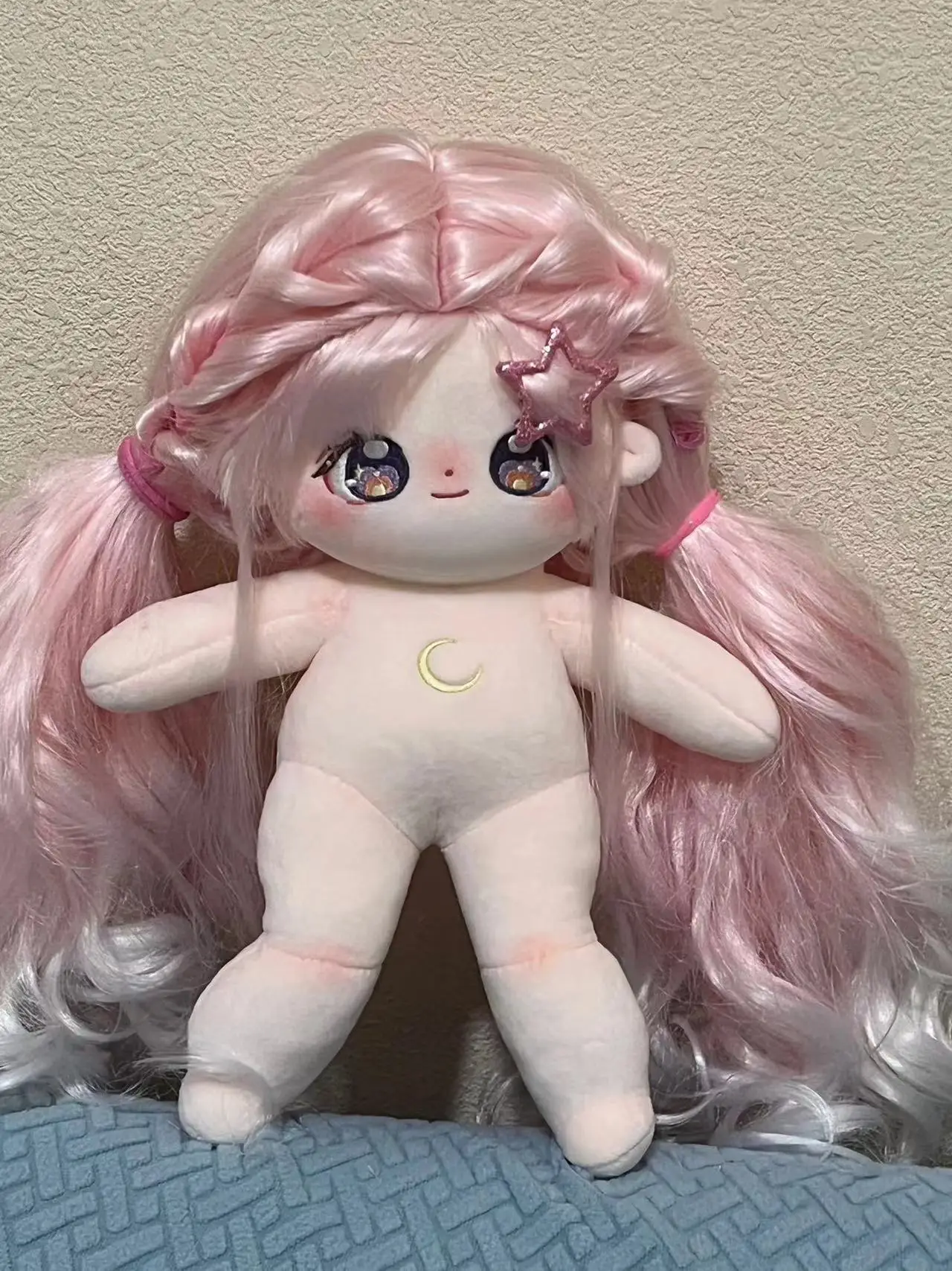 Plushie Lolita principessa rosa capelli bianchi 25cm bambola giocattolo cinese igname corpo farcito peluche gioco Cosplay regalo per bambini carino W limitato