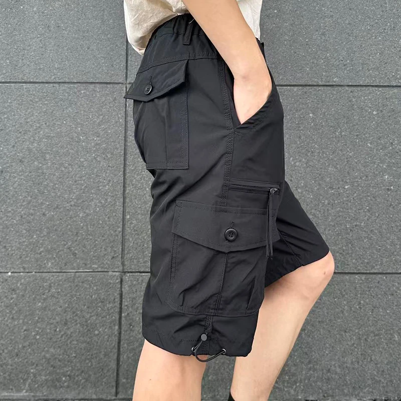 Men's Cargo Shorts New Summer Fashion Multi-Pocket Outdoor 5-Point Pants Daily Outing Hiking Camping Fishing Comfortable Shorts