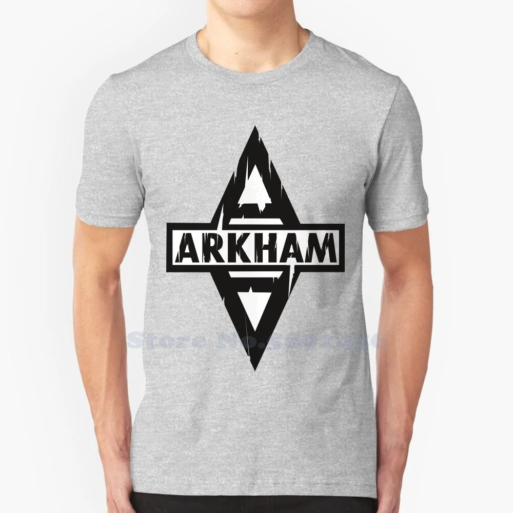 Camiseta estampada con Logo de marca, ropa de calle Unisex, Arkham